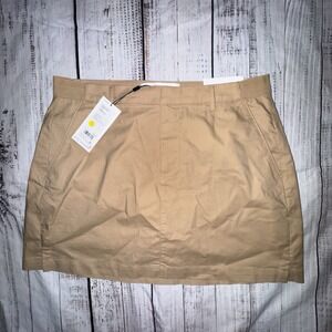 Walter Hagen Clubhouse Skort Womens Size 14 Khaki  Golf  Zipper Pockets NWT #65